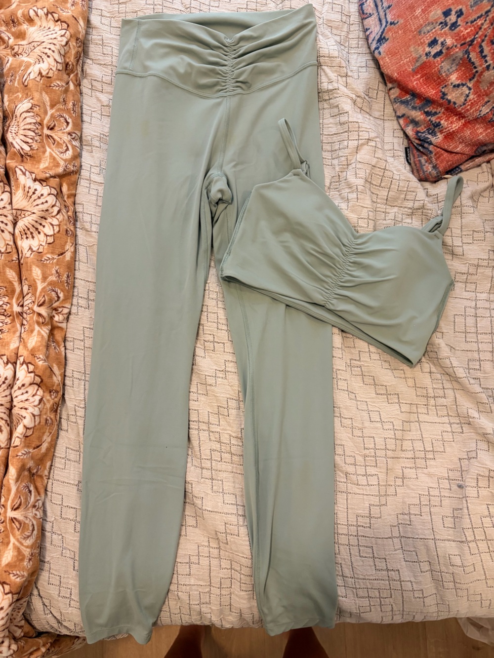 all in motion Sage Green Sleeveless Jumpsuit with Elastic Waist
